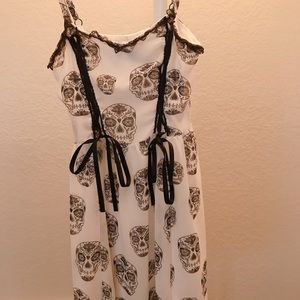 hot topic royal bones Skull punk dress